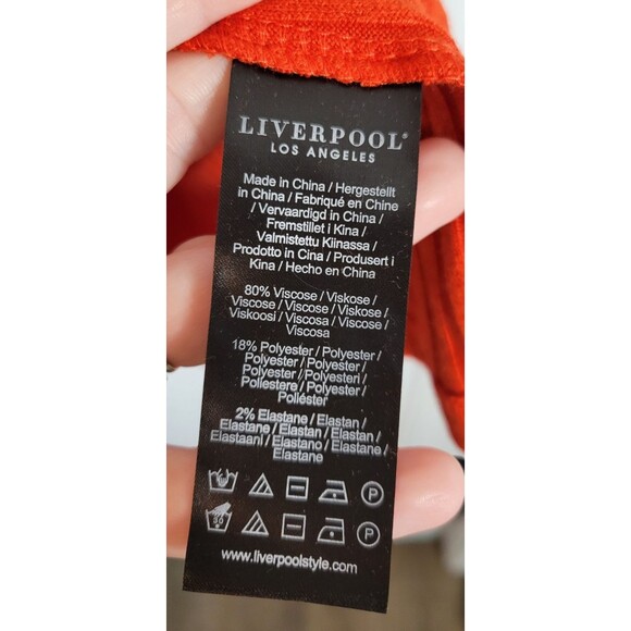 NWT Liverpool Sleeveless Boat Neck Rib Knit Top Size M Burnt Orange - Picture 5 of 8
